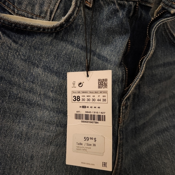 Zara SLIM CROPPED JEANS - Picture 2 of 6